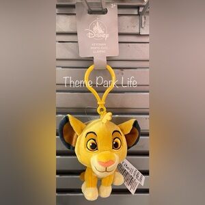 Disney Parks Lion King Simba Plush Keychain Bag Clip NEW